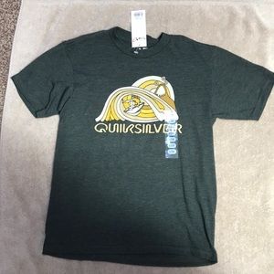 Green Youth S Quicksilver logo T-shirt NWT